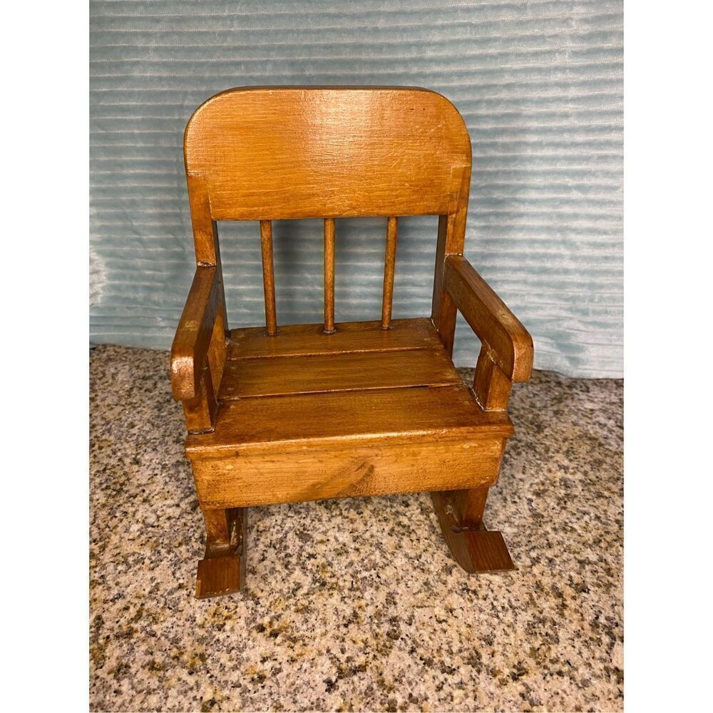 ✅Handmade wood doll rocking chair